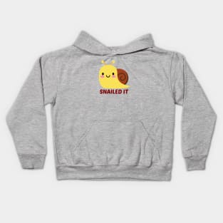 Snailed It - Snail Pun Kids Hoodie